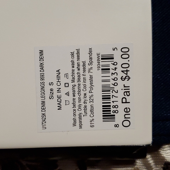 Hue - Dark Blue Denim Leggings - 2-Pair bundle 🥳 - Picture 4 of 5